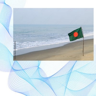 Picture of Premium (2.5 By 1.5) Feet Bangladesh National Flag Direct Factory Supply Set D China Fabric Potaka Patriotism Any Occasion Celebrate Victory Independence Day Stationery Craft Green Red Color-Sticky Note Brand Combo [Free Gift 2 PCS Headband]