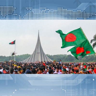Picture of Premium (5 By 3) Feet Bangladesh National Flag Direct Factory Supply Set D China Fabric Potaka Patriotism Any Occasion Celebrate Victory Independence Day Stationery Craft Green Red Color-Sticky Note Brand Combo [Free Gift 2 PCS Headband]