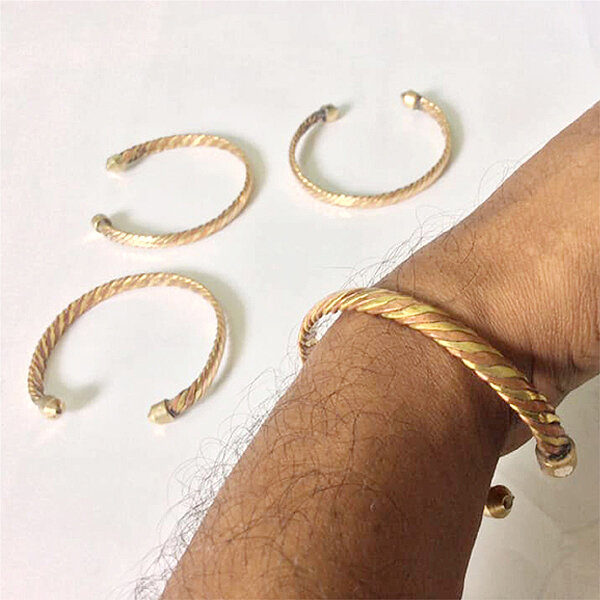 Picture of Premium Adjustable American Bracelet Set 3 Osto Dhatu Material Brelet Fashion Jewelry Bracelat Daily Life Braslete or Bangles for Men and Women Multicolor Combo (2 PCS Hand Finger Rings Free Gift)