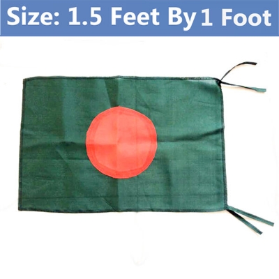 Picture of 1.5 feet By 1 Foot Bangladesh National Flag Factory Direct Supply Set A China Fabrics Potaka Show Patriotism ideal for Any Occasion Celebrate Victory or Independence Day Stationery Craft items Green And Red Color - Sticky Notes Gift Item Brand Class