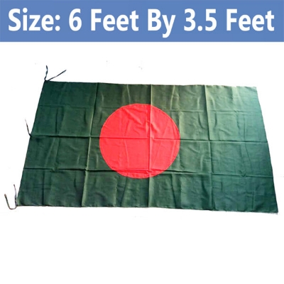 Picture of (6 By 3.5) Feet Bangladesh National Flag Factory Direct Supply Set A China Fabrics Potaka Show Patriotism ideal for Any Occasion Celebrate Victory or Independence Day Stationery Craft items Green And Red Color - Sticky Notes Gift Item Brand Class