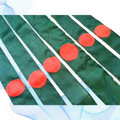 Picture of Premium 6 PCS Bangladesh National Flag Headband Factory Direct Supply Set A China Fabric Potaka Show Patriotism Any Occasion Celebrate Victory Independence Day Stationery Craft Green Red Color for Men & Women-Sticky Notes Gift Item