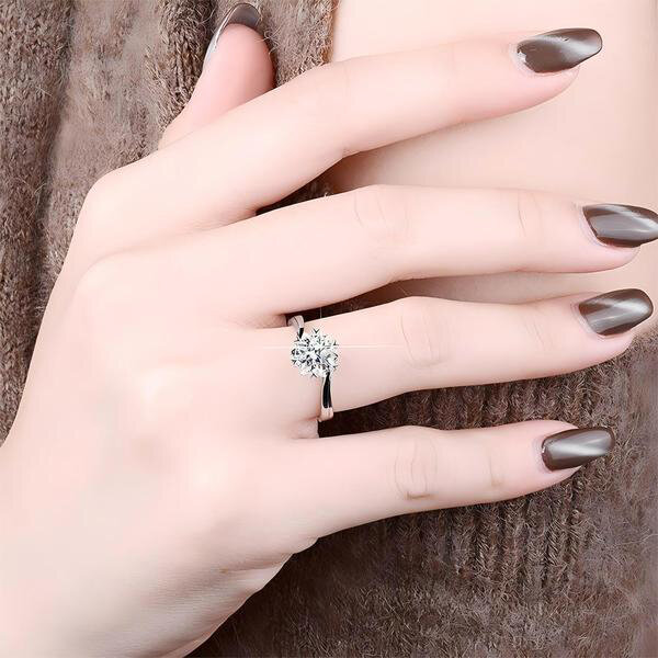 Picture of 3 PCS American Diamond 24k Gold Water Drop Finger Ring Factory Direct Supply Set E - Adjustable 6 Claws Snowflakes Angti Mossonite Zircon 1 Carat Stone Birthday Wedding Engagement Bridal Party Jewelry Gift Item for Female White Color Combo