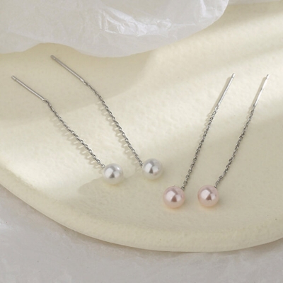 Picture of 1 Pair Popular Sui Suta Pearl Earrings Set F1 Pendant Eardrop Versatile Personality Autumn Retro Kaner Dul Hot Selling Jewelry Accessories Birthday Wedding Engagement Bridal Party Fair Festival Gift for Female Girls White Color - Adjustable