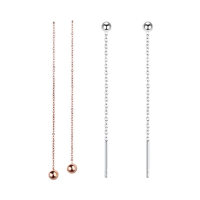 Picture of 1 Pair Popular Sui Suta Bead Bean Ball Earrings Set H1 Tassel Pendant Eardrop Versatile Personality Autumn Retro Kaner Dul Jewelry Accessories Birthday Wedding Engagement Bridal Party Fair Festival Gift Item for Female Girls Gold/Silver Color - Adjustable