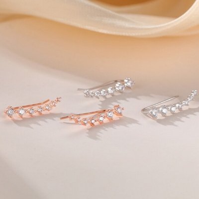 Picture of 1 Pair Seven Stone Long Crystal Earrings Set K1 Hollow Tassel Pendant Eardrop Versatile Personality Autumn Retro Kaner Dul Jewelry Accessories Birthday Wedding Engagement Bridal Party Ideal Gift Item for Female Girls Gold/Silver Color - Adjustable
