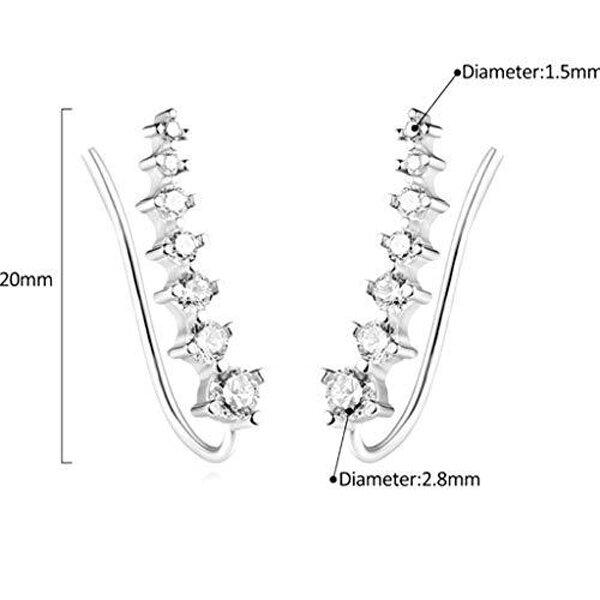Picture of 1 Pair Seven Stone Long Crystal Earrings Set K1 Hollow Tassel Pendant Eardrop Versatile Personality Autumn Retro Kaner Dul Jewelry Accessories Birthday Wedding Engagement Bridal Party Ideal Gift Item for Female Girls Gold/Silver Color - Adjustable
