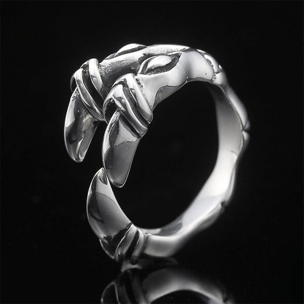 Picture of Adjustable Creative Bird Leg Finger Ring Set D1 Versatile Personality Autumn Retro Angti Daily Life Jewelry Accessories Birthday Wedding Engagement Bridal Party Fair Festival Gift Item for Male and Female Gold Silver Mixed Color - jade