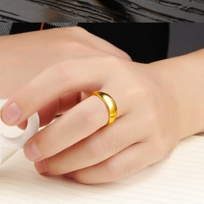Picture of Adjustable Creative Couple Finger Ring Set H1 Versatile Personality Autumn Retro Angti Daily Life Jewelry Birthday Wedding Engagement Bridal Party Fair Festival Gift for Men Women Silver and Gold Color