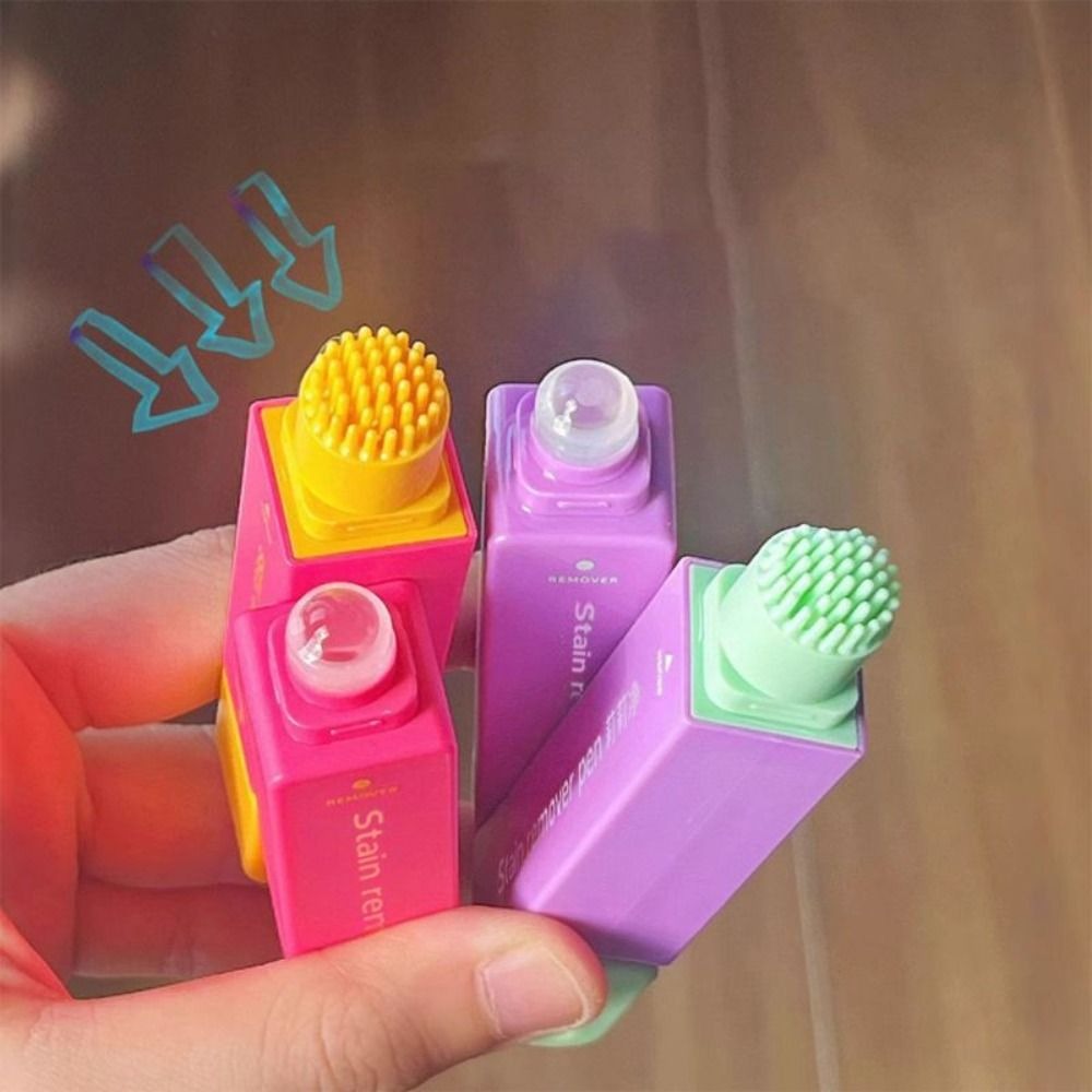 Picture of 12ml Stain Remover Pen With Brush Head Double Head Oil Remover Stick Instant Portable Water-free Stain Remover