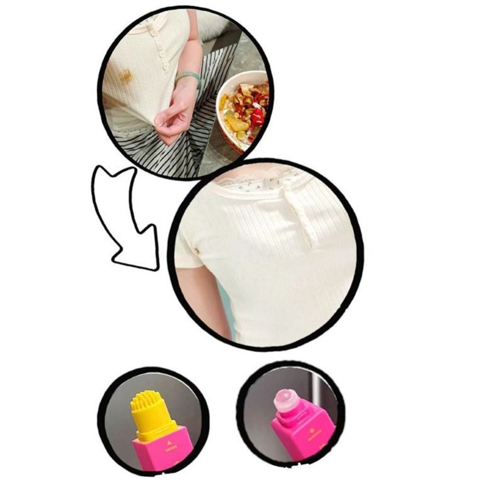 Picture of 12ml Stain Remover Pen With Brush Head Double Head Oil Remover Stick Instant Portable Water-free Stain Remover