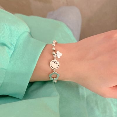 Picture of Simple and Cold Bracelet Set C1 Temple Exhibition Hot Selling Autumn Retro Brelet Popular Jewelry Accessories Birthday Wedding Engagement Bridal Party Bracelat Ideal Gift Braslete Bangles for Women Silver Color