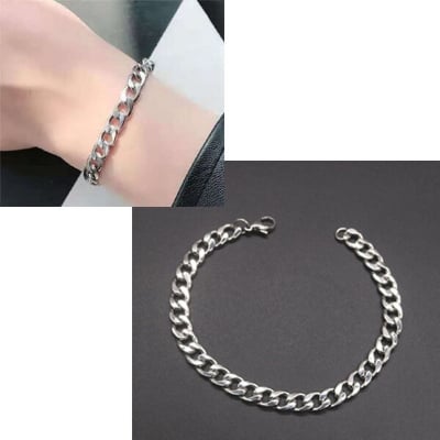 Picture of Simple Hip Hop Electroplating Chain Bracelet Set D1 Temple Exhibition Hot Selling Autumn Retro Brelet Jewelry Accessories Birthday Wedding Engagement Bridal Party Bracelat Ideal Gift Braslete Bangles Silver Color for All