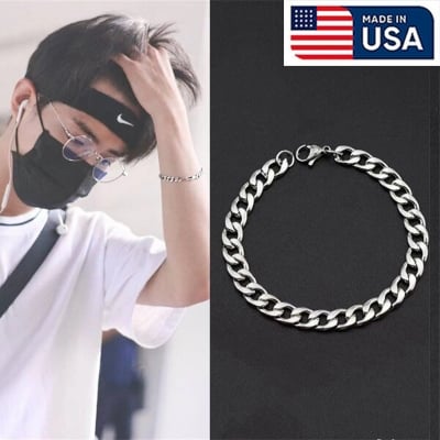 Picture of American Hip Hop Simple Chain Bracelet Set D Temple Exhibition Hot Selling Autumn Retro Brelet Popular Jewelry Birthday Wedding Engagement Bridal Party Bracelat Ideal Gift Braslete Bangles Silver Color  for All