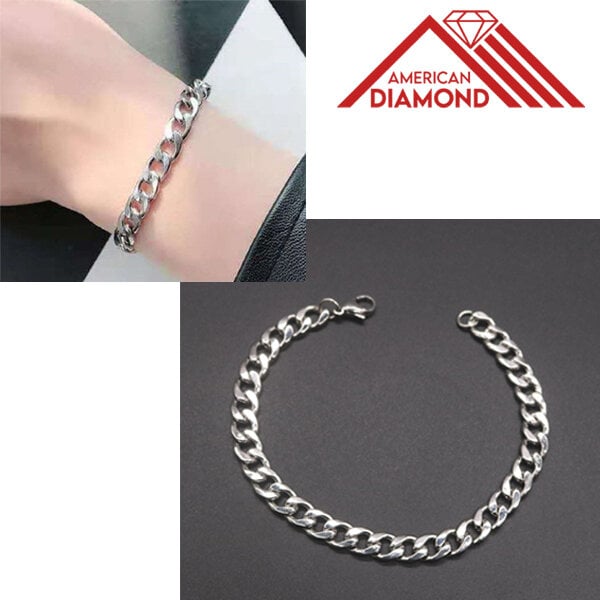 Picture of American Hip Hop Simple Chain Bracelet Set D Temple Exhibition Hot Selling Autumn Retro Brelet Popular Jewelry Birthday Wedding Engagement Bridal Party Bracelat Ideal Gift Braslete Bangles Silver Color  for All