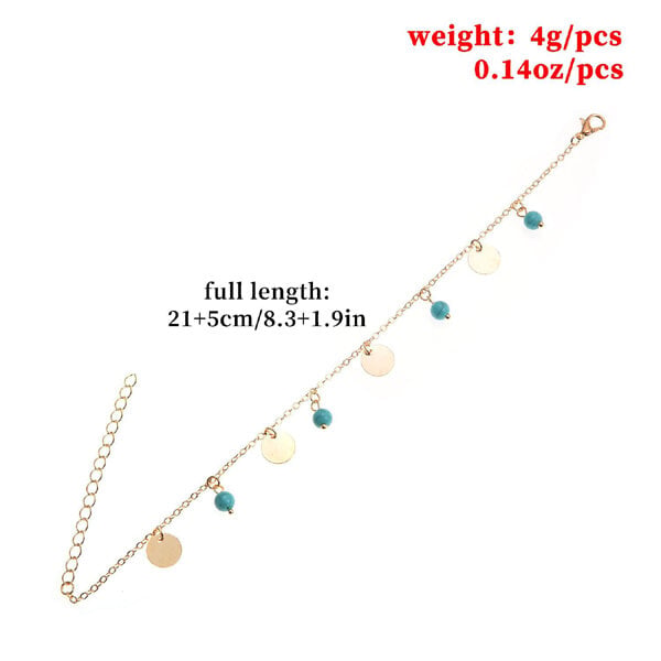 Picture of American Hot Selling Foot Decoration Payel Factory Direct Supply Set B Temple Exhibition Autumn Retro Chain Anklet All-Match Pendant Beach Nupur Jewelry Accessories Birthday Wedding Engagement Bridal Party Ideal Gift for Female MultiColor