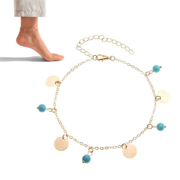 Picture of Hot Selling Foot Decoration Payel Set B1 Temple Exhibition Autumn Retro Chain Anklet All-Match Pendant Beach Nupur Jewelry Accessories Birthday Wedding Engagement Bridal Party Ideal Gift for Female MultiColor