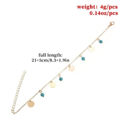 Picture of Hot Selling Foot Decoration Payel Set B1 Temple Exhibition Autumn Retro Chain Anklet All-Match Pendant Beach Nupur Jewelry Accessories Birthday Wedding Engagement Bridal Party Ideal Gift for Female MultiColor