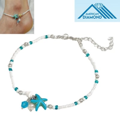 Picture of American Hot Selling Pearl Starfish Payel Factory Direct Supply Set C Exhibition Retro Foot Decoration Chain Anklet All-Match Pendant Beach Nupur Hot Selling Jewelry Accessories Birthday Wedding Engagement Bridal Party Ideal Gift for Women MultiColor