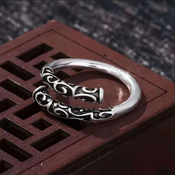 Picture of Popular Montara Finger Ring Adjustable Set H1 Electroplating Angti Temple Exhibition Autumn Jewelry Accessories Birthday Wedding Engagement Bridal Party Ideal Gift Silver Color for All