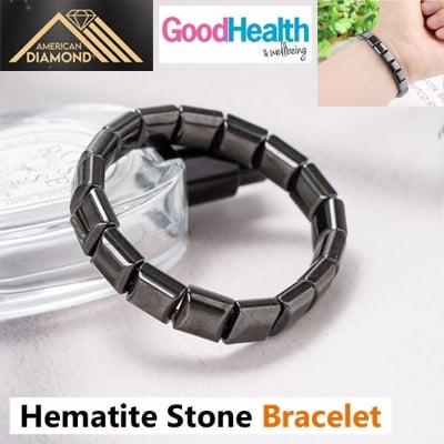 Picture of American Popular Bio Magnetic Bracelet Adjustable Factory Direct Supply Set 2 Natural Hematite Stone Electroplating Brelet Jewelry Accessories Birthday Wedding Engagement Bridal Party Bracelat Ideal Gift Braslete Bangles Black Color for All