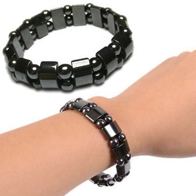 Picture of Bio Magnetic Popular Adjustable Bracelet Set A Natural Hematite Stone Brelet Hot Selling Jewelry Birthday Wedding Engagement Bridal Party Bracelat Ideal Gift Item Braslete Bangles Black Color for Men Women