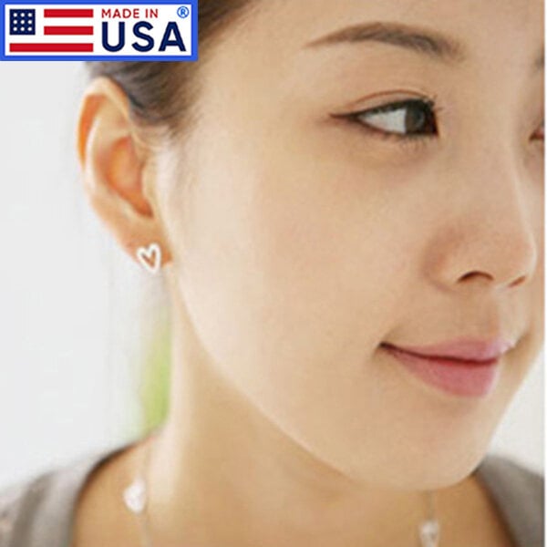 Picture of 1 Pair American Hot Selling Love Queen Heart-Shaped Earrings Factory Direct Supply 24K Gold Water Drop Set P Hollow Eardrop Versatile Personality Kaner Dull Popular Jewelry Accessories Birthday Wedding Engagement Bridal Party Ideal Gift Item Gold Color