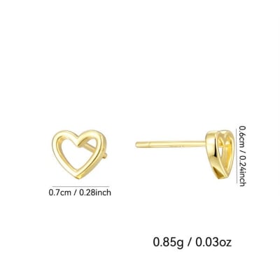 Picture of 1 Pair American Hot Selling Love Queen Heart-Shaped Earrings Factory Direct Supply 24K Gold Water Drop Set P Hollow Eardrop Versatile Personality Kaner Dull Popular Jewelry Accessories Birthday Wedding Engagement Bridal Party Ideal Gift Item Gold Color