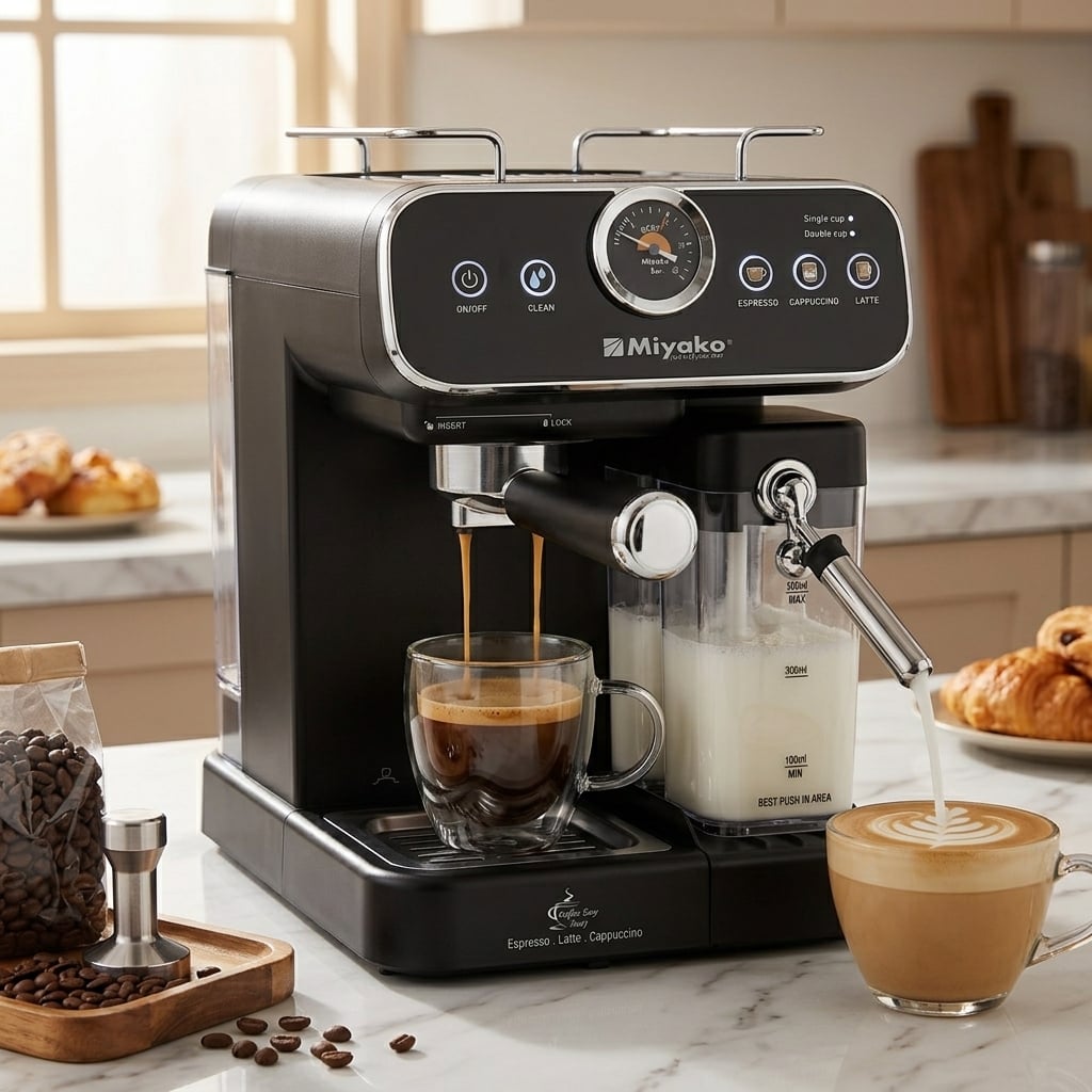 Picture of Miyako Fast Espresso Coffee Maker With Dispensser-CM-2056BT