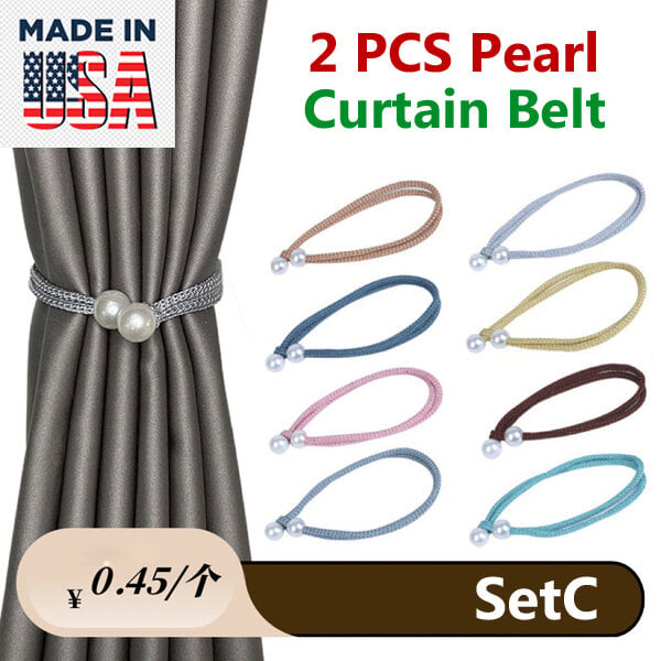 Picture of 2 PCS American Hot Selling Pearl Curtain Belt Factory Direct Supply Set C Double-Headed Long Tassel Cotton Door and Window Parda Barrier Tie Rope Non Clip/Hook Handmade Kushikata Accessories Popular Cottage Home Decorative Ideal Gift Item Multicolor