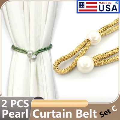 Picture of 2 PCS American Hot Selling Pearl Curtain Belt Factory Direct Supply Set C Double-Headed Long Tassel Cotton Door and Window Parda Barrier Tie Rope Non Clip/Hook Handmade Kushikata Accessories Popular Cottage Home Decorative Ideal Gift Item Multicolor