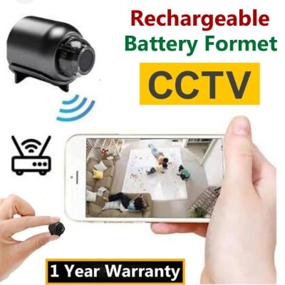 Picture of Super Premium Rechargeable Battery Mini Camera Full HD 1080P 4K WiFi Factory Direct Supply X5 Wireless CCTV Night Vision 140 Wide Angle Video Recorder Sound Detector Safety Security Usb Micro IP Motion Mobile App Professional Remote Cam Black Color