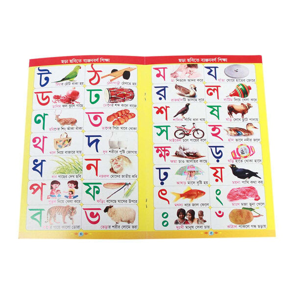 Picture of 8 PCS Laminated Kids Book Set Adorsha Lipi Computer ABC Math Learning Human Body Picture Alphabet Bengali English Letter Poems Children Early Education Preschool Kindergarten Toddler Phonics Fun Toy Study Ideal Gift Item for Baby Boys/Girls Combo