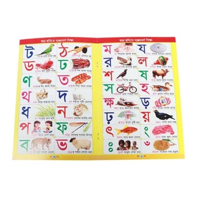 Picture of 8 PCS Laminated Kids Book Set Adorsha Lipi Computer ABC Math Learning Human Body Picture Alphabet Bengali English Letter Poems Children Early Education Preschool Kindergarten Toddler Phonics Fun Toy Study Ideal Gift Item for Baby Boys/Girls Combo