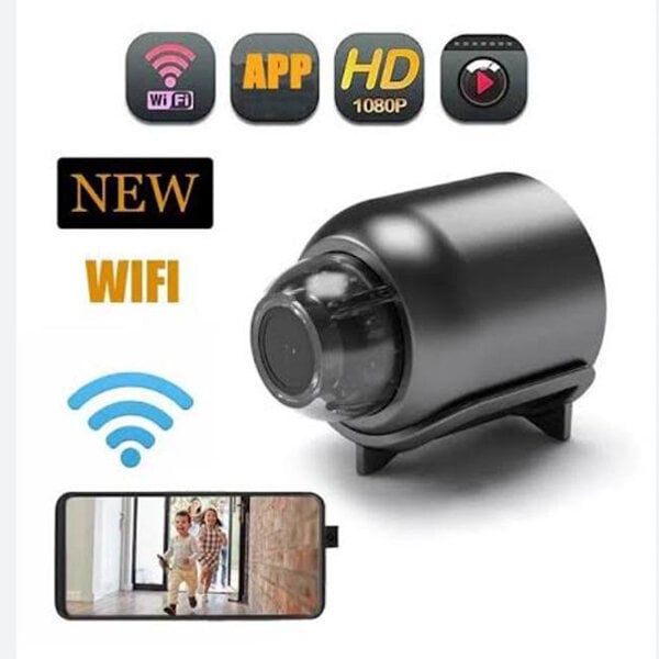 Picture of Rechargeable Battery Full HD 1080P 4K WiFi Mini Camera Factory Direct Supply X5 Wireless CCTV Night Vision 140 Wide Angle Lens Video Recorder Sound Detector for Safety Security IP App Controlled Professional Cam Black Color + Free Gift Mobile Stand Offer!