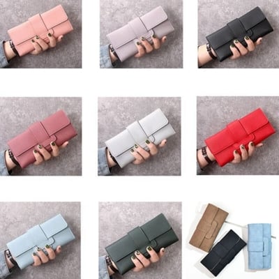 Picture of Three-Folding Women’s Wallet – Large Capacity Multi-Function Card Bag for Students & Ladies Stylish Daily Use - Pink