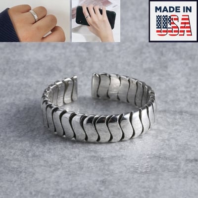 Picture of American Adjustable Popular Chain Finger Ring Factory Direct Supply Set B All-Match Cold Style Versatile Personality Autumn Retro Angti Hot Selling Jewelry Accessories Birthday Wedding Engagement Bridal Party Ideal Gift Item for Men and Women Silver Color
