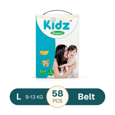 Picture of Kidz Baby Diaper Belt L (9-13 kg) 58 pcs