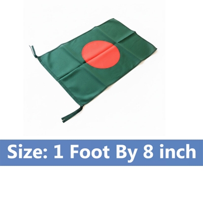 Picture of Premium (1 foot By 8 inch) Bangladesh Flag – Green & Red Color Quality Fabric Potaka for Victory/Independence Day Events Projects Craft Decoration Everyday Patriotic Display | Ideal Gift