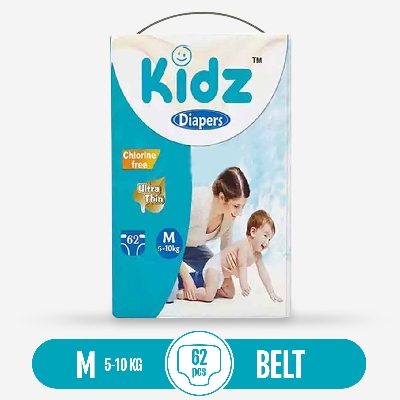 Picture of Kidz Baby Diaper Belt System Medium (5-10 Kg) 62 Pcs