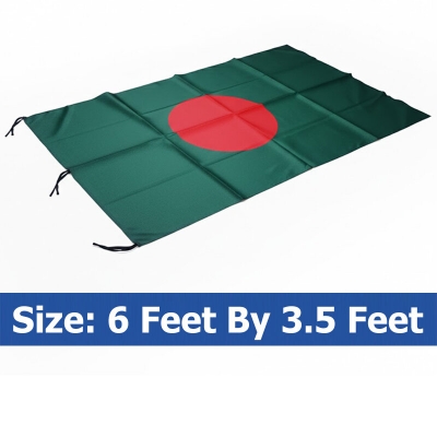 Picture of Premium (6 by 3.5) Feet Bangladesh Flag – Direct Factory Supply Green & Red Color Quality Fabric Potaka for Victory/Independence Day Events Projects Craft Decoration Everyday Patriotic Display | Ideal Gift Item