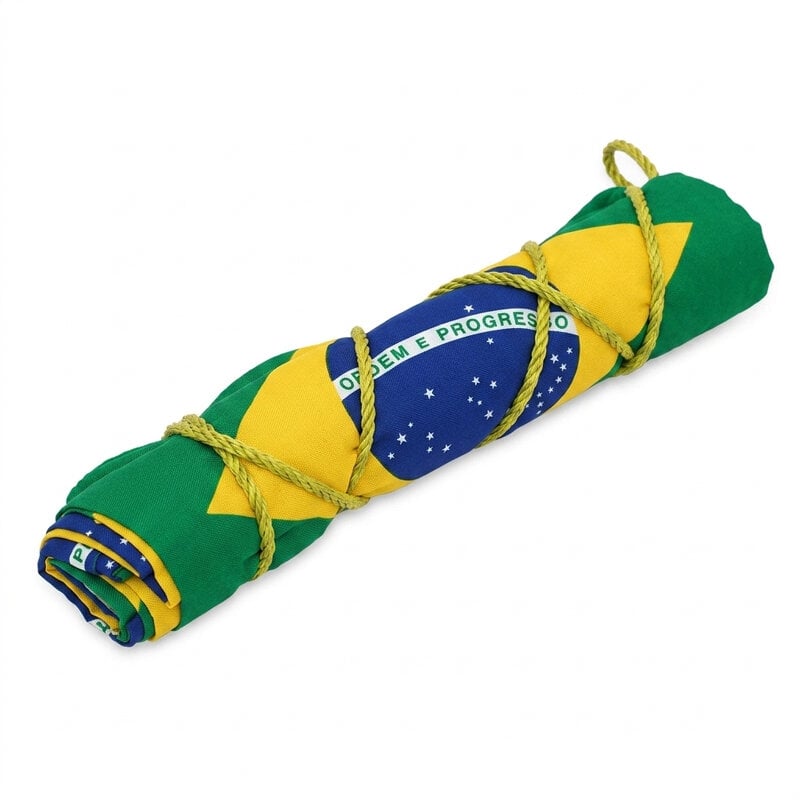 Picture of Brazil Flag For Football World Cup Premium Fabric High Quality Print National Flag Of Brasil For Home Roof Car Balcony Wall Decoration Item Football Tournament Celebration Supporter Accessories Matches Cheer Up