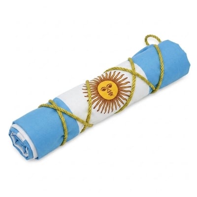 Picture of Argentina National Flag Premium Cotton Fabric Decorative Hanging Banner Suitable Football Fans Indoor Outdoor Celebration Display Accessories Sky Blue White Color