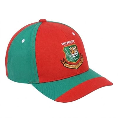 Picture of Bangladesh Cricket Team Supporter Cap - Premium Quality Green & Red Sun Hat for Fans + Free Gift: 2 Pieces Headband & More - One size
