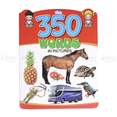 Picture of Children's Books: Kids 350 Words in Pictures Early Learning Picture Book - 24 Laminated Waterproof Pages Big Size 11x9 Inch for Toddlers + Free Gift: Mobile Stand, 10 Pcs Color Safety Pins & More!