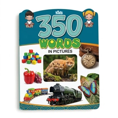 Picture of Children's Books: Kids 350 Words in Pictures Early Learning Picture Book - 24 Laminated Waterproof Pages Big Size 11x9 Inch for Toddlers + Free Gift: Mobile Stand, 10 Pcs Color Safety Pins & More!