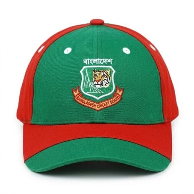 Picture of Bangladesh Cricket Team Logo Embroidered Baseball Cap Red Green Adjustable Sports Hat for Men Women Outdoor Travel Casual Wear + Free Gift: 2 Pieces Headband & More - One size