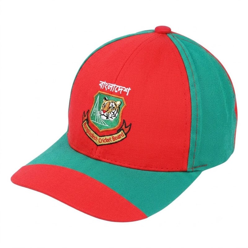 Picture of Bangladesh Cricket Team Logo Embroidered Baseball Cap Red Green Adjustable Sports Hat for Men Women Outdoor Travel Casual Wear + Free Gift: 2 Pieces Headband & More - One size