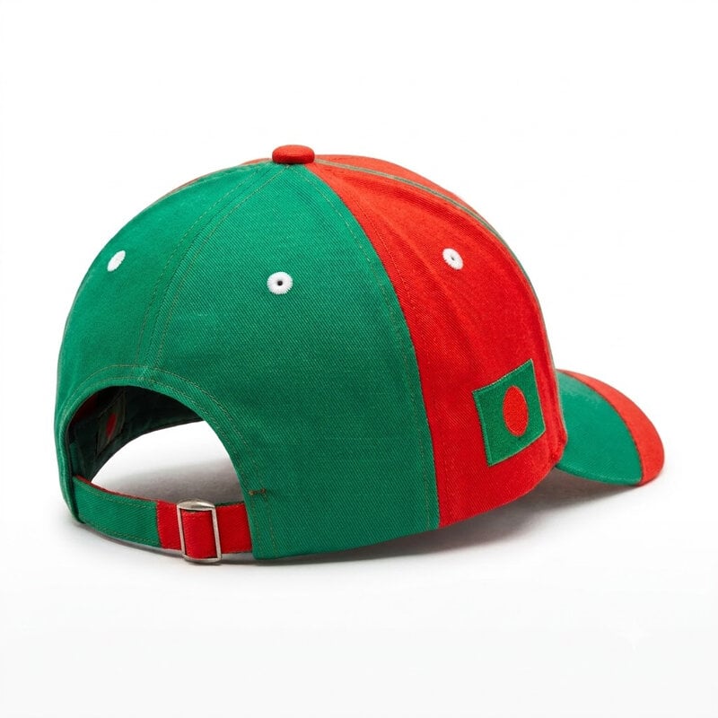 Picture of Bangladesh Cricket Team Logo Embroidered Baseball Cap Red Green Adjustable Sports Hat for Men Women Outdoor Travel Casual Wear + Bonus Gift 2 Pieces Headband & More - One size