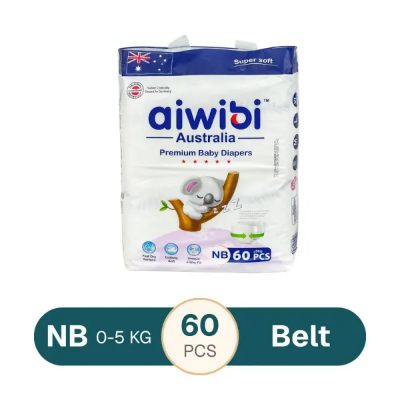 Picture of Aiwibi Australia Premium Baby Diaper Newborn Tape - Belt 0-5Kg 60pcs